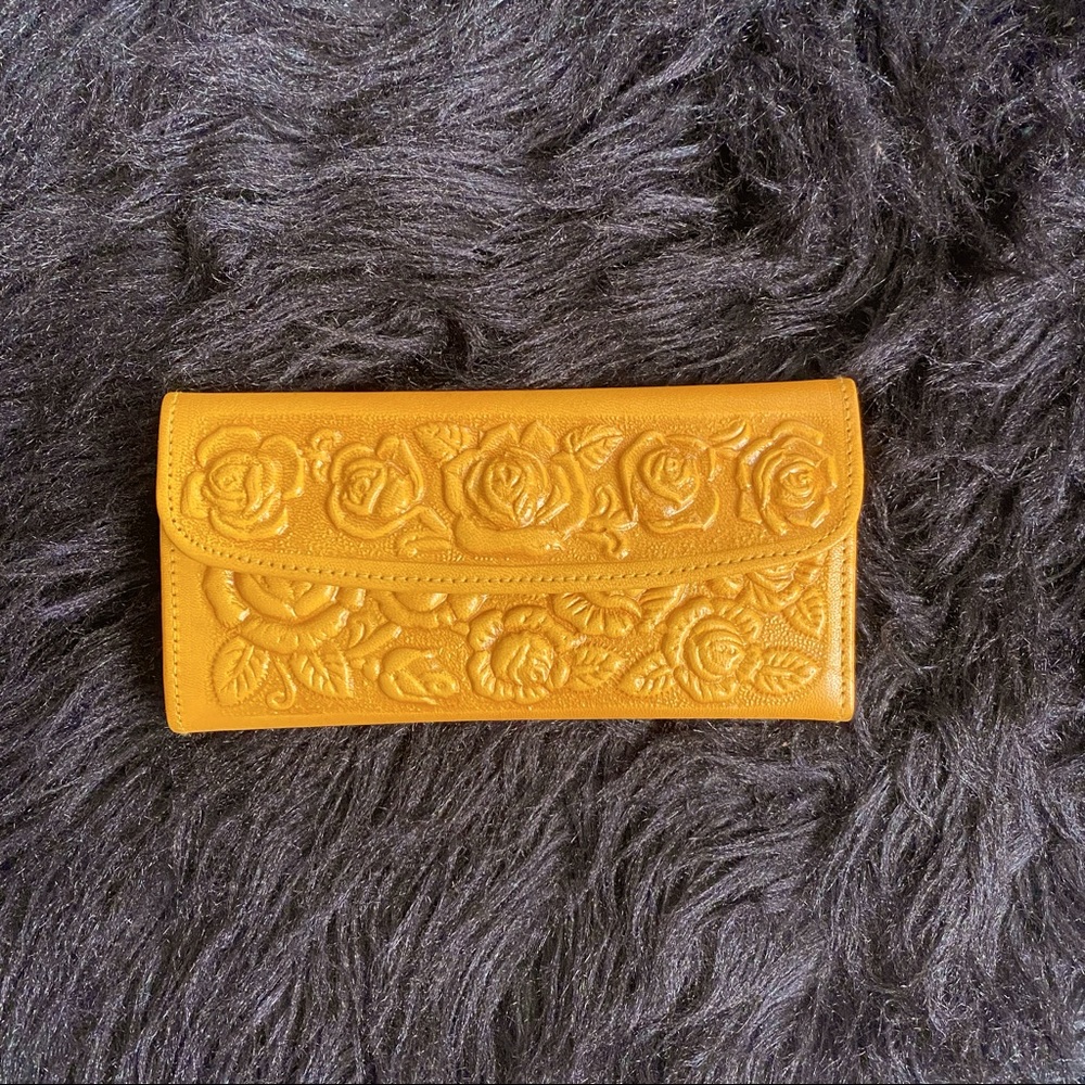 Leather Rose Wallet